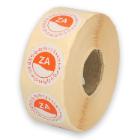 Daymark washable label Za zonder weg op 24 uur 500 pieces on a roll HACCP product photo
