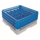 CaterRacks kunststof bekerglazenkorf CR25-3A 25-vaks 50x50x22 cm blauw/grijs Productfoto