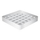 Plastic dishwasher basket base 36-comp. 50x50x10 cm grey product photo
