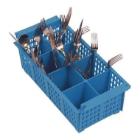 CaterRacks plastic cutlery insert and carrying basket type A 8 compartments 43x21x15 cm blue+ product photo