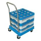 CaterRacks korventransportwagen met duwbeugel 55x55x92cm Productfoto