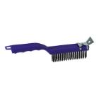 Steel brush incl. scraper 30 cm with plastic handle product photo