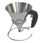 Stainless steel confectionery funnel with adjustable nozzle 80 cl product photo