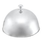 Stainless steel cloche with decorative knob ø 26x14 cm silver product photo