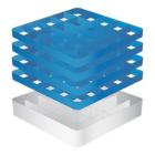 CaterRacks plastic stemware rack CR25-4Z 25-comp. 50x50x26 cm blue/grey product photo