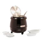 Bistro stainless steel soup kettle ø 35 cm 10L black 230V-475W product photo