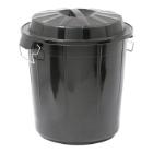 Plastic waste container 50L black product photo