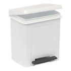 Plastic pedal waste bin without inner bucket 26L white product photo
