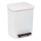 Plastic pedal bin without inner container white 60 liters product photo
