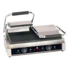 CaterChef RVS contactgrill Duetto Compact gegroefd 3600W Productfoto