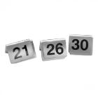 Stainless steel table numbers 21 to 30 printed on both sides product photo