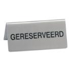 Stainless steel sign reserved 2-sided printed product photo