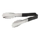 Stainless steel serving tong with heat resistant handle 15 cm black product photo