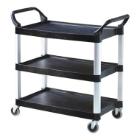 Plastic serving trolley 105x106x48 cm 3 trays product photo