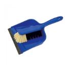 Kunststof stoffer en blik 21.5x33x5.5 cm blauw Productfoto