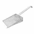 Stainless steel fries scoop with raised edge 20x17 cm silver product photo