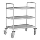 Stainless steel serving trolley 101.5x88x58 cm 3 trays product photo
