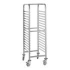 Stainless steel shelf trolley extra heavy 17 shelves 1/1GN 4 swivel castors, 2 w product photo