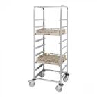 Stainless steel basket transport trolley 9 shelves 171x64x63.3 cm product photo