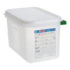 Plastic food box 1/4GN with lid + clip 4.3L transparent product photo