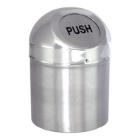 RVS tafel afvalbak met klapdeksel 1.5L zilver Productfoto