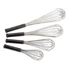 Stainless steel chefs whisk 8-wires with anti-slip handle 25 cm black product photo