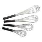 Stainless steel chefs whisk 8-wires with anti-slip handle 40 cm black product photo