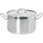 Hendi RVS kookpan middel hoog met deksel ø 28x17 cm 10L Productfoto