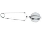 Stainless steel tea strainer with hinged handle product photo
