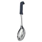 RVS opscheplepel geperforeerd 34cm met zwart PP handvat Productfoto