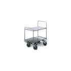 RVS serveerwagen Ergo verzwaard 4 zwenkwielen , 2 met blokkeerrem Productfoto