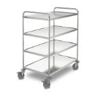 Stainless steel serving trolley Hupfer SW 10x6/4 4 layers 4 swivel wheels and 2 with brake product photo