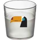 Reusable Plastic Frosted Glass 170 cc Transparent Zoo-tex Tucan PET G product photo