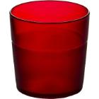 Reusable plastic frost glass PC 17 cl red photo du produit