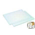 Plastic cutting board with gully 53x32.5x1.5 cm white product photo