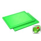 Plastic cutting board with gully 53x32.5x1.5 cm green product photo