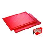 Plastic cutting board with gully 53x32.5x1.5 cm red product photo