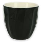 Porseleinen koffiekop zonder oor 18 cl zwart stapelbaar Productfoto