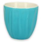 Porseleinen koffiekop zonder oor 18 cl blauw stapelbaar Productfoto