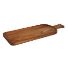 Wooden serving tray Acacia with handle rectangular 42x15.5 cm brown product photo