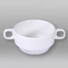 Porcelain soup bowl Europa with 2 ears 26 cl white product photo