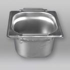 Grocier RVS gastronorm inzetbak 1/6GN 17.6x16.2x10 cm Productfoto