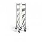 Stainless steel rack trolley 18 shelves 1/1GN or 36 shelves 1/2GN product photo