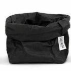 Uashmama papieren zak small 12x12x25 cm zwart Productfoto