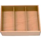 Wooden cutlery tray 3-compartments 40x31x12 cm product photo