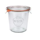 Glass jar Stort round 580 ml RR100 with clamp lid product photo