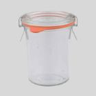 Glass storage jar Stort Mini-mold round 16 cl with clamping lid product photo