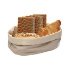 Canvas bread basket oval 20x15x7 cm beige product photo