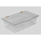 Kunststof gastronorm inzetbak 1/1 GN 53x32.5x15 cm transparant met klapdeksel Productfoto