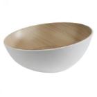 Melamine kom FRIDA Lock ø 28.5 cm 2.6L houtuitstraling/wit Productfoto